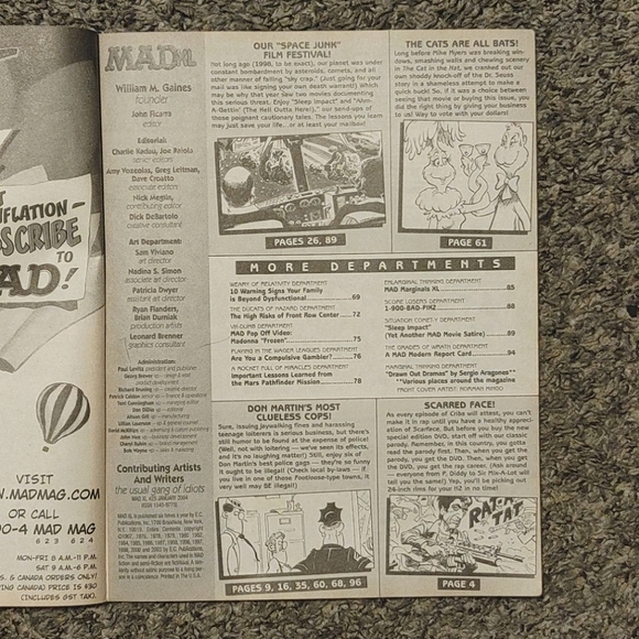 Mad XL Magazine #25 January 2004 Stupid Celebs: Madonna, Arnold Schwarzenegger - Picture 10 of 12